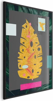 Produktbild von Posterpapier Poster - Golden Leaf 60x90 cm Blumen b-A-0401-ao-a