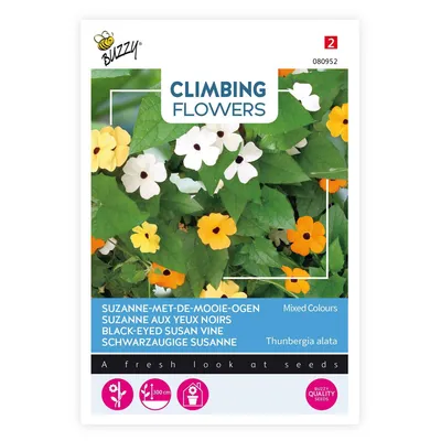 Obrázok produktu pre Buzzy Popínavé kvety Thunbergia Mix Semená - cca 0,5 gr | Buzzy_080952