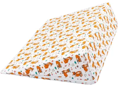 Produktbild von ÜBERZUG für Keilkissen - 80x50x20 cm - Orange,Weiß