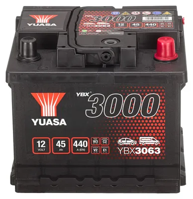 Zdjęcie produktu dla YUASA YBX3063 Akumulator rozruchowy 12 V 45 Ah 500 A (PL)