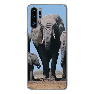 Produktbild von MuchoWow® Handyhülle Schutzhülle Hülle für Huawei P30 Pro Elefant - Prärie - Tiere - Natur Silikon Softcase Handy Hülle - Schutzdeckel
