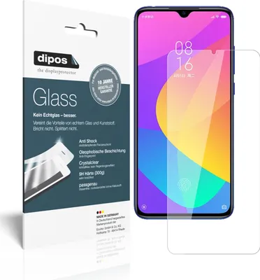 A product package for a screen protector is shown next to a smartphone.