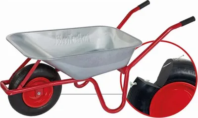 Image de Pro-Bau-TecPolyuréthaneDiable de jardin et de chantier 100L capacité de charge 160kg