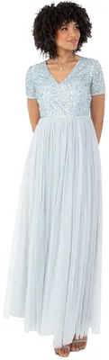 Produktbild von Maya Deluxe Damen Womens Ladies Dress for Wedding Guest Plus Size Empire High Wa