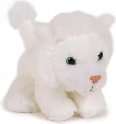 Produktbild von Plüschtier Löwe, weiß,  13cm, Stofftiere Kuscheltiere Raubkatzen Softplüsch Löwen
