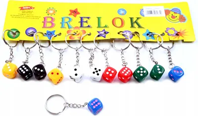 Image de Brelock Pour Clés Dés De Jeu Set De 12 Pièces