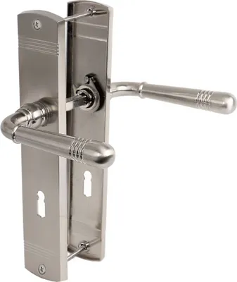 Produktbild von Türgriff Türklinke Türbeschlag Türdrücker in Nickel matt Drückergarnitur Buntbart