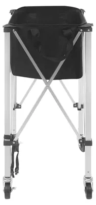 Image de Panier pour balles de tennis - Chariot pliable pour balles avec roulettes - 4 roulettes, dont 2 avec frein - Capacité : 150 à 170 balles - Charge maximale : 18 à 20 kg - Fabriqué en tissu Oxford 600D et en aluminium