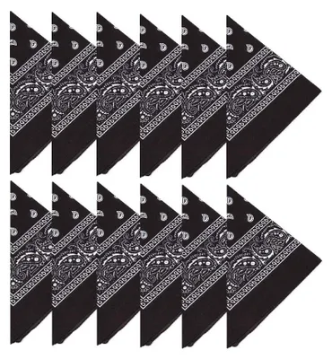 Obrázok produktu pre BOOLAVARD 1, 6, 9 alebo 12 kusov: Cowboy bandana, šatovka s originálnym vzorom Paisley