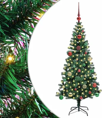 Zdjęcie produktu dla vidaXL Sztuczna, oświetlona choinka zielona 150 cm