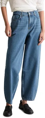 Productafbeelding van Marc O'Polo Denim dames jeans, cropped model, barrel-fit, blauw (medium blauw, multicolor)