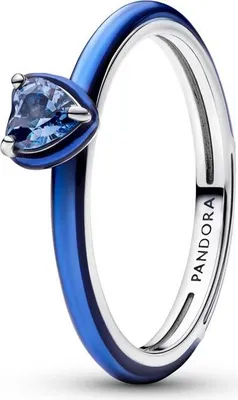Produktbild von PANDORA Blaues Chakra Damenring, Sterlingsilber, ME