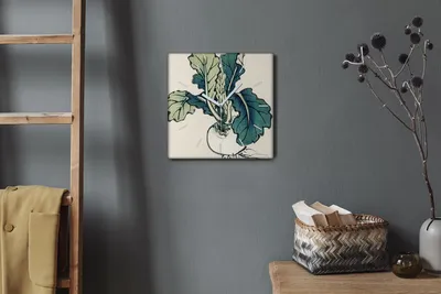 Produktbild von Coloray Hodiny Unikátní 30x30 cm  Tiché hodiny Pro obývací pokoj a kuchyň Nástěnné hodiny Plátno Bílé ručičky hodin - Zeleninová cibule