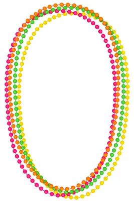 Produktbild von Balinco Hippie Perlenkette 70er Jahre – Buntes 4er-Set – Neon Accessoire für Dam