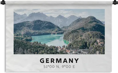 Produktbild von MuchoWow® Wandteppich Wandbehang Deutschland - Wasser - Wald 120x80 cm Tapisserie Dekoration Wandtuch - Wanddekorationen - Wandtücher