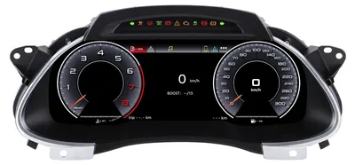 Obrázek produktu pro CarPlay, digitální přístrojová deska, 12,3palcový HD displej, kompatibilní s Audi A4 2009–2012, podpora CarPlay a Android Auto, přístrojová deska