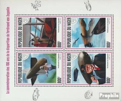 Produktbild von Briefmarken Niger 2017 Mi 5152-5155 Kleinbogen (kompl. Ausg.) postfrisch Ferdinand von Zeppelin