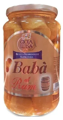 Image de Mini babas au rhum, présentés dans un bocal de 580 ml, marque Gioia Luisa