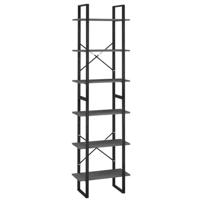 Image de Étagère de rangement Gris 60x30x210 cm Bois d'ingénierie