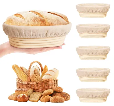 Produktbild von Solidchoice – Set aus 6 Mini-Rundkörben für das Brotbacken