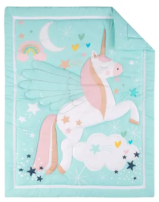 Obrázok produktu pre Detská deka 84x107 cm, mint, jednorožec, do detskej izby