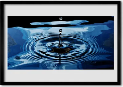 Produktbild von Bild 70x50 MDF-Rahmen Wandkunst Wasser-Kunst