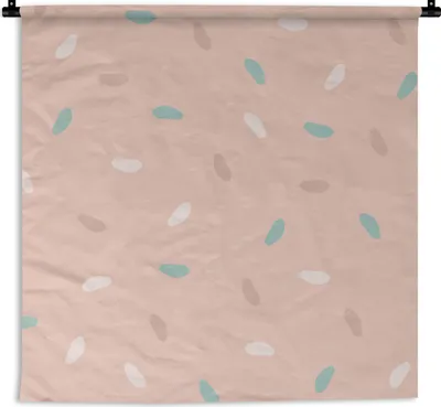 Produktbild von MuchoWow® Wandteppich Wandbehang Sommer - Muster - Pastell 150x150 cm Tapisserie Dekoration Wandtuch - Wohnaccessoires - Modernes