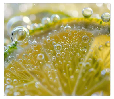 Produktbild von Spritzschutz Herdabdeckplatte Schneidebrett aus Glas Zitronenscheibe 1-Teilig (60x52cm)