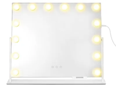 Produktbild von Schminkspiegel mit LED-Beleuchtung und Touch-Steuerung | Weiß | 55x10x45cm