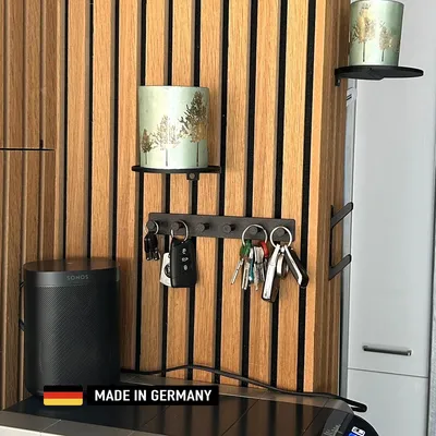 Produktbild von Schlüsselbrett LUIS 6-fach für Akustikpaneele Schlüsselleiste Schlüsselhaken