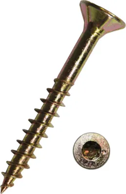 Produktbild von Spanplattenschraube Dresselhaus JD-79 mit Torx Antrieb gelb verzinkt 5,0 x 80 mm 200 Stück