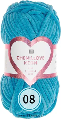 Produktbild von Rico Chenillove Neon (50g/55m) 08 blau