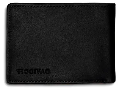 Produktbild von Essentials Kartenetui aus Leder – Schwarz, 6 Kartenfächer, mit Klappe