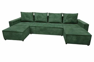 Obrázek produktu pro Rohová sedací souprava ve tvaru U ASTRA 299 cm z manšestru, Jungle Green Zoom 10