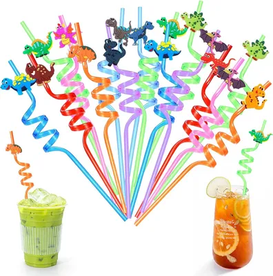 Productafbeelding van BPA-Vrije Kleurrijke Plastic Novelty - Set van 16 - Gekke Dinosaurus