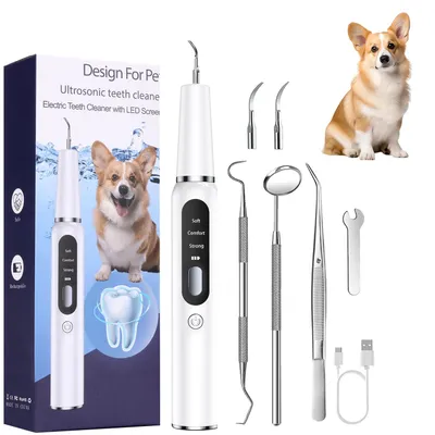 Produktbild von Zahnsteinentferner für Hunde Ultraschallzahnbürste Zahnsteinentferner für Haustiere Zahnreinigungsgerät Plaque Hund Katze Zahnpflege-Set