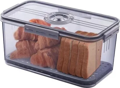Produktbild von Brotkasten mit Deckel – Hält den Inhalt frisch – Brotaufbewahrung – Küchenaccessoires, 30 x 17 x 11 cm