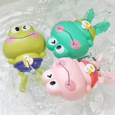 Produktbild von Badespielzeug Frosch Aufziehbar 3er Set – Schwimmspielzeug Schimmelfrei