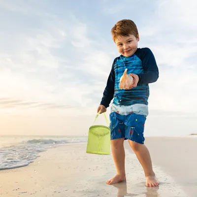 Obrázek produktu pro Děti Shell Mesh Bag Tote, válec Shell sběratelské tašky, Beach Toy Bag