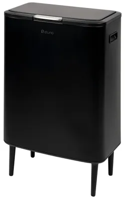 Produktbild von eluno Abfalleimer, 60 Liter Fassungsvermögen aus schwarzem Metall