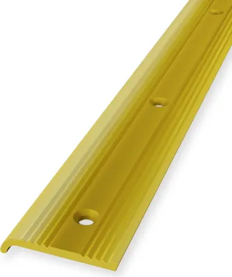 Produktbild von Abschlussprofil 6 x 30 x 2500 mm Einfassleiste Einfassprofil Messing Geriffelt Poliert Versenkt Gebohrt Küberit