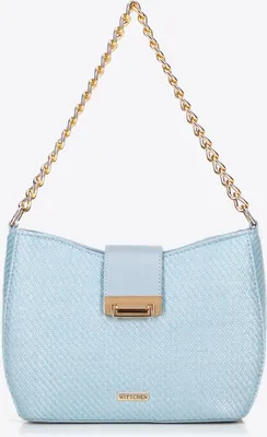Imagen del producto de Bolso bandolera para mujer, tejido, color azul, fabricado en polipropileno