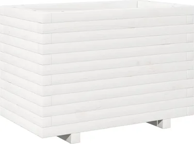 Obrázok produktu pre vidaXL Kvetináč biely 70x40x49,5 cm z masívneho borovicového dreva