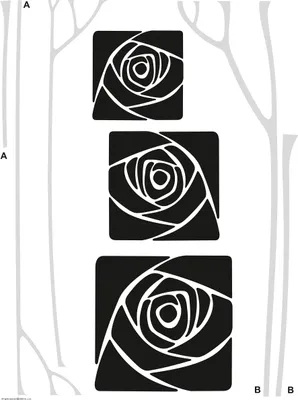 Produktbild von Sanders & Sanders Wandtattoo Blumen Schwarz-Weiß und Grau 85 x 65 cm