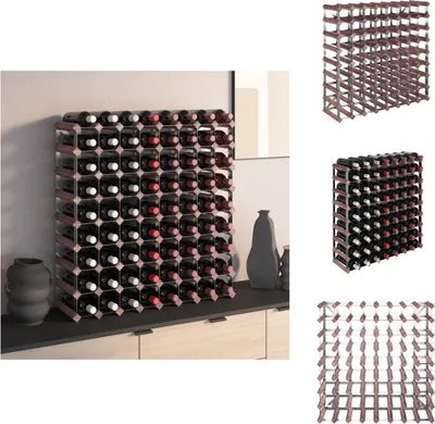 Image de vidaXL Casier à vin pour 72 bouteilles Marron Pin massif - Casiers à vin