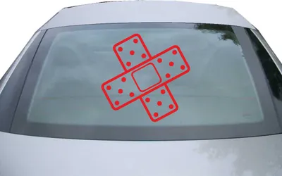 Produktbild von Indigos UG - Aufkleber Heckscheibe & Motorklappe DE2120 - rot - 600x600 mm - JDM Pflaster - Auto Scheiben Fenster Heckklappe Tuning Racing JDM - Die cut