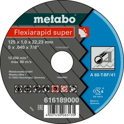 Image de Meules de tronçonnage Flexiamant super 125x1,0x22,2 acier