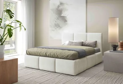 Obrázek produktu pro Manželská postel 160x200 VIONA s úložným prostorem - ecru 1