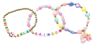 Image de Lot de 3 bracelets Rainbow Smiles
