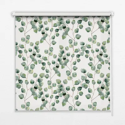 Produktbild von Seitenzug-Rollo Fensterrollo Jalousie - Lichtdurchlässig Springrollos - 70x140 cm - Blätter auf einem Zweig